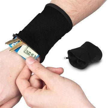 Sportswear Wrist Wallet Pouch – Zippered Phone Holder Wristbands for Men & Women, Lightweight Wrist Pocket for iPhone(2PCS)
