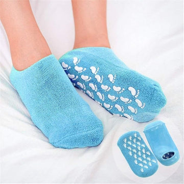 Silicone Gel Heel Moisturizing Socks – Cracked Heel Repair Spa Socks with Vitamin E & Essential Oils, Non-Slip Foot Care Socks for Dry