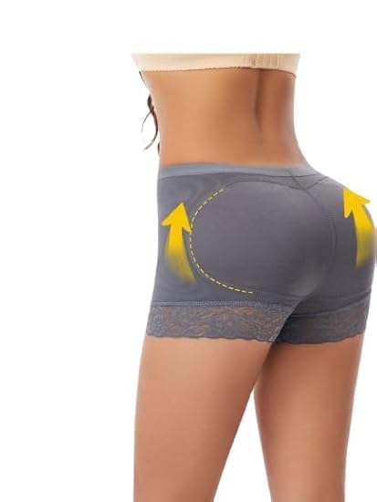 Women’s Padded Shapewear – Butt Lifter Hip Enhancer Push-Up Panty, Lace Shaping Shorts for Curvy Silhouette