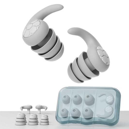 Silicone Ear Plugs, Anti-Noise Waterproof Earplugs for Sleeping, Noise Reduction Plugs Sleep Earplug, Reusable Earplugs for Sleeping, Work, Studying, Travel
