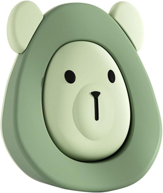 Decorative Rubber Door Stops with Storage Holder – Cartoon Bear Design,Glass Surfaces, Walls (Pack of 2)