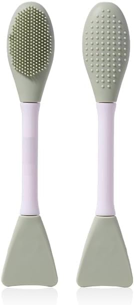 Double-Headed Facial Treatment Brush – Silicone Face Mask Brush & Scrubber | Face Wash Brush & Mask Applicator for Skincare(Pack of 4)