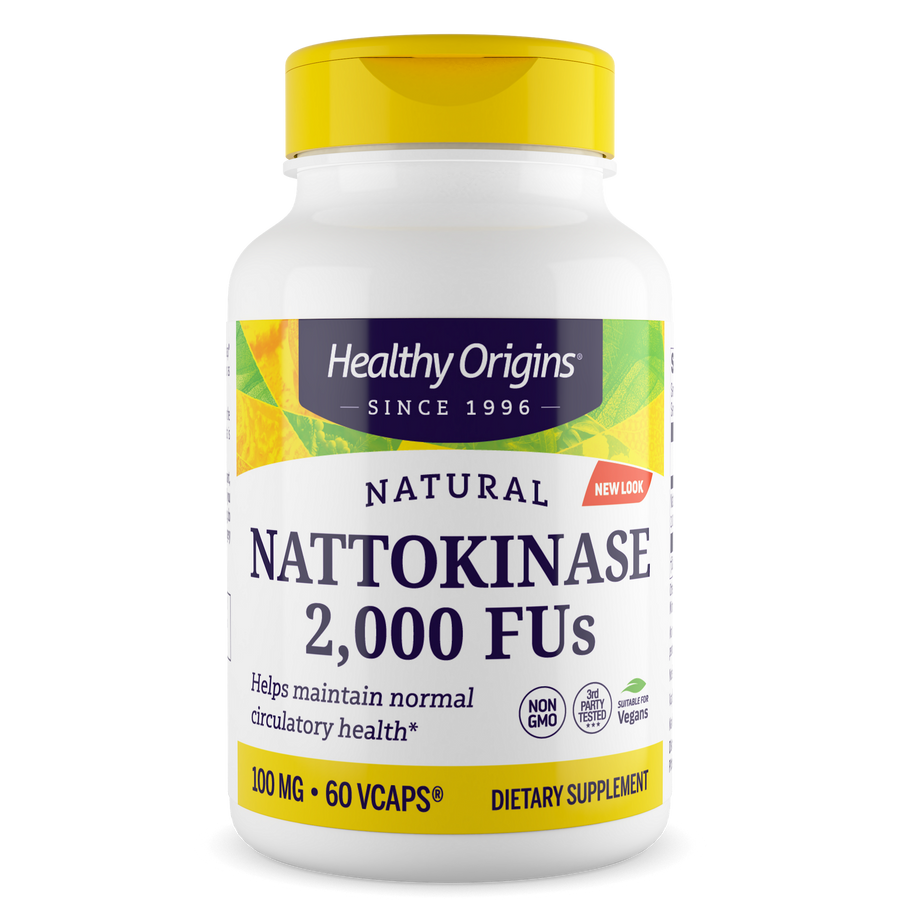 Healthy Origins Nattokinase 2,000 FUs, 100 mg - Nattokinase Supplement - Soy-Free, Vegan, Non-GMO & Gluten-Free Nattokinase