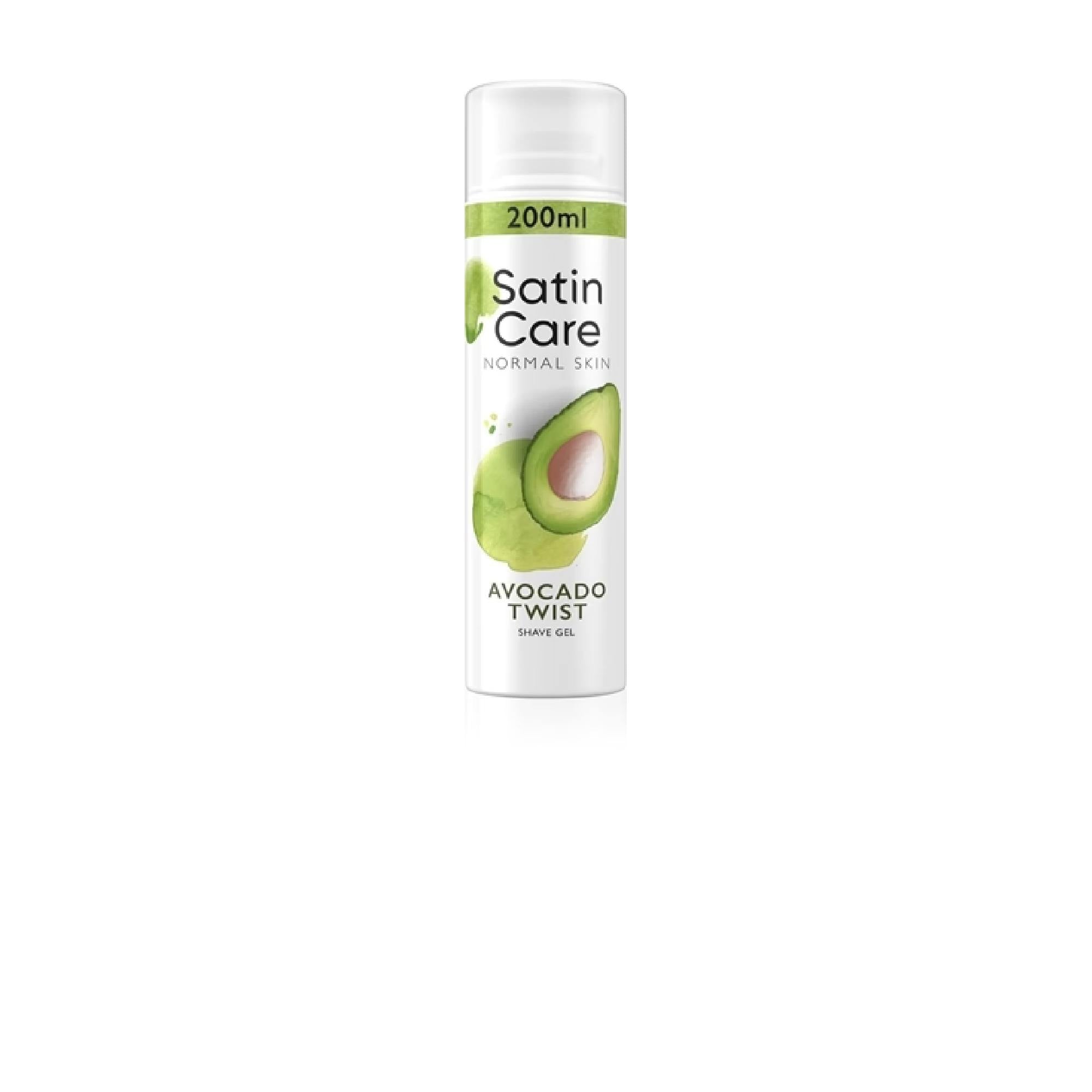 Gillette Satin Care Avocado Twist Shaving Gel For Women