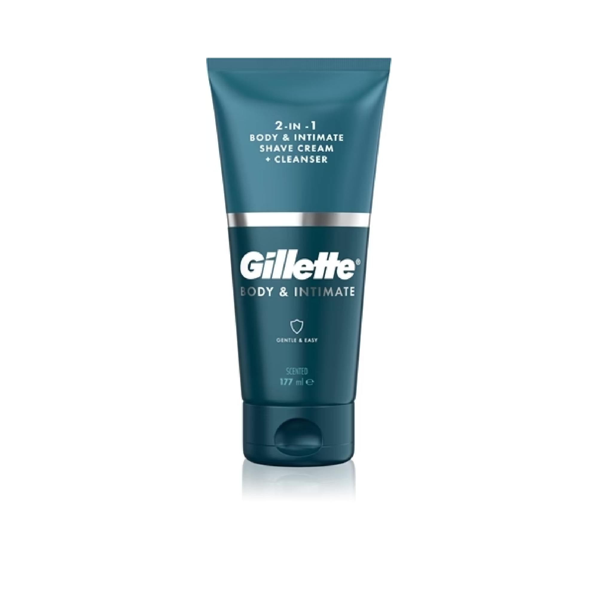 Gillette Body&Intimate 2In1 Shave Cream Groin Shaving Product With Cleansing Emulsion For Men