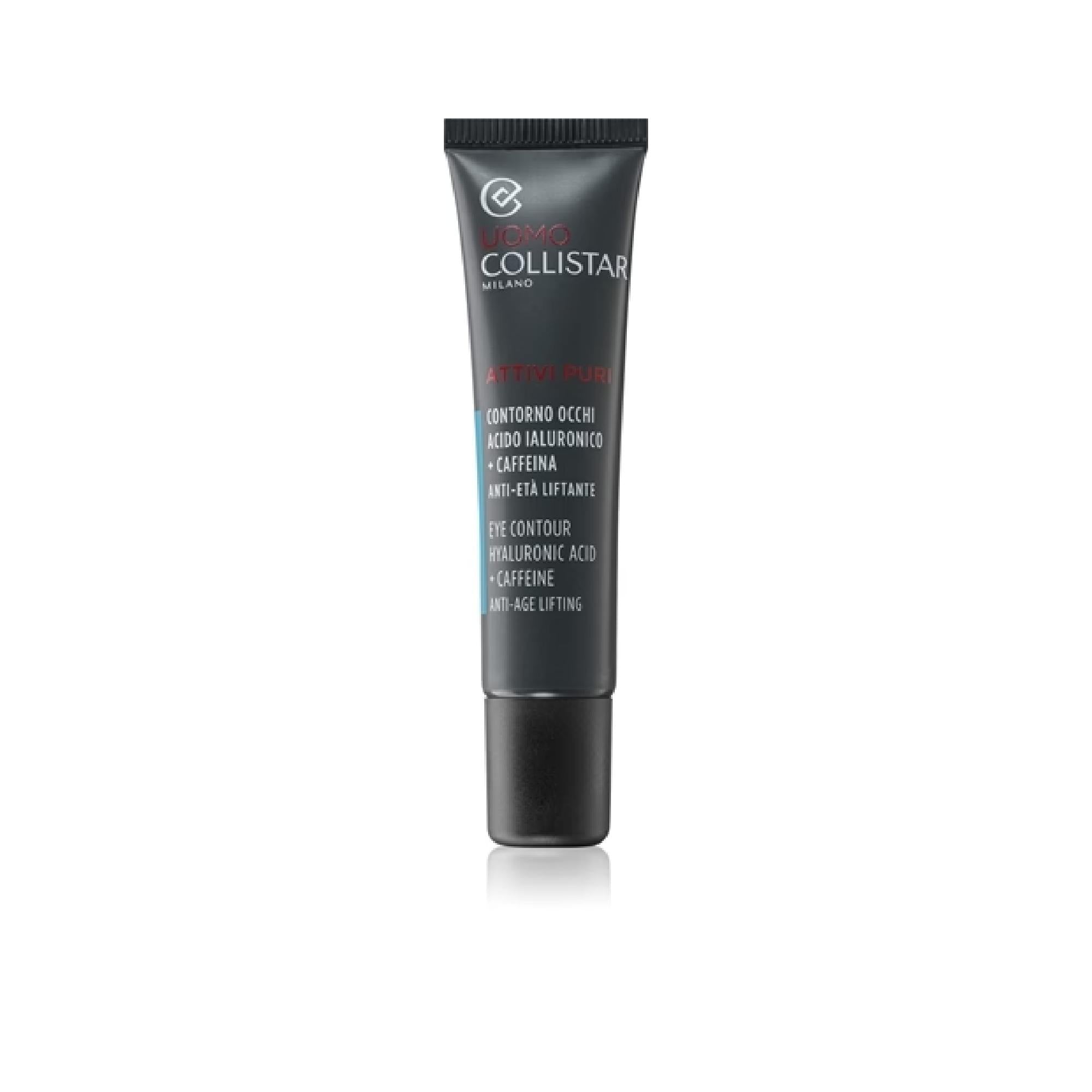 Collistar Linea Uomo Attivi Puri Eye Contour Hyaluronic Acid + Caffeine Eye Contour Anti-Ageing Brightening Eye Cream