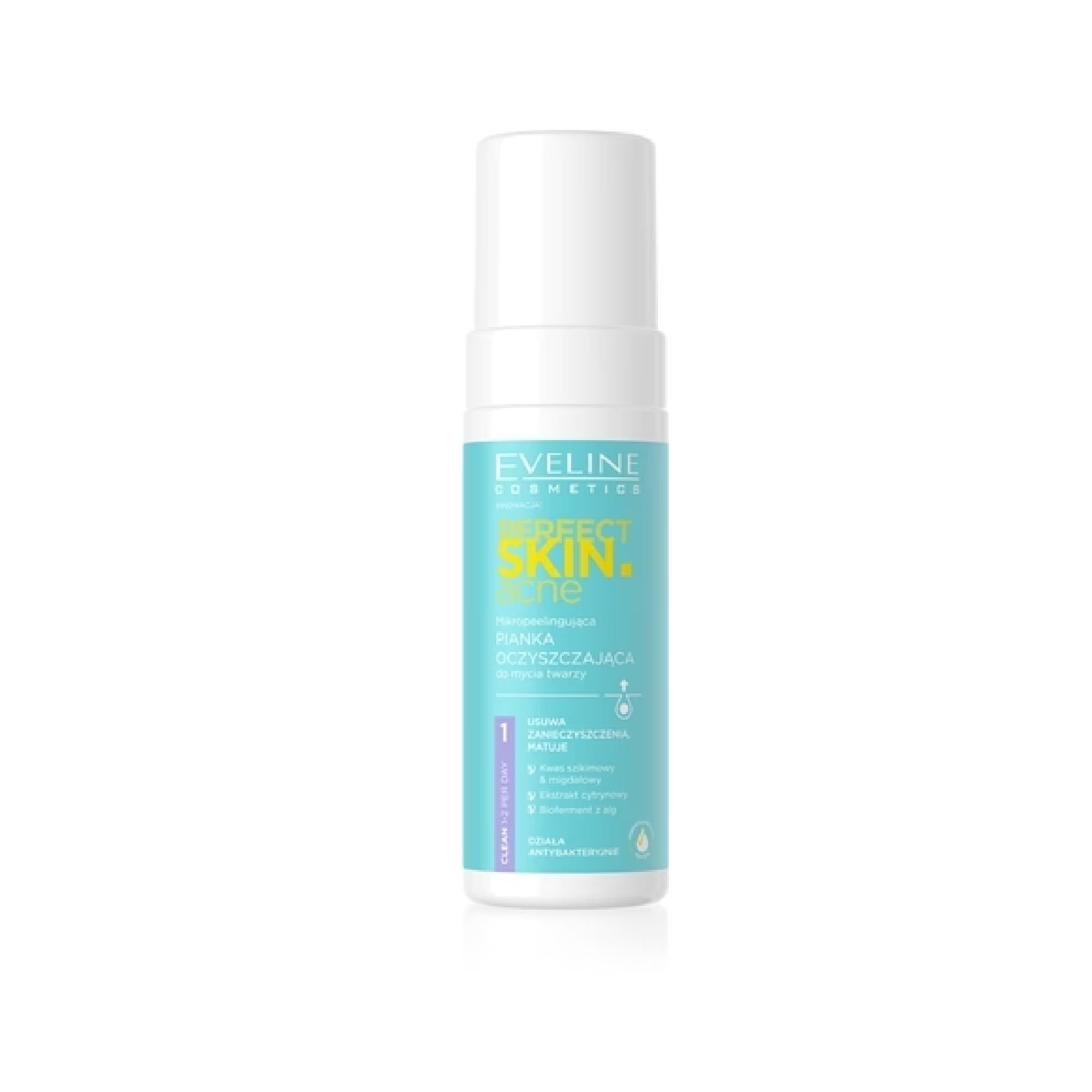 Eveline Cosmetics Perfect Skin .Acne Deep-Cleansing Mousse For Problem Skin, Acne