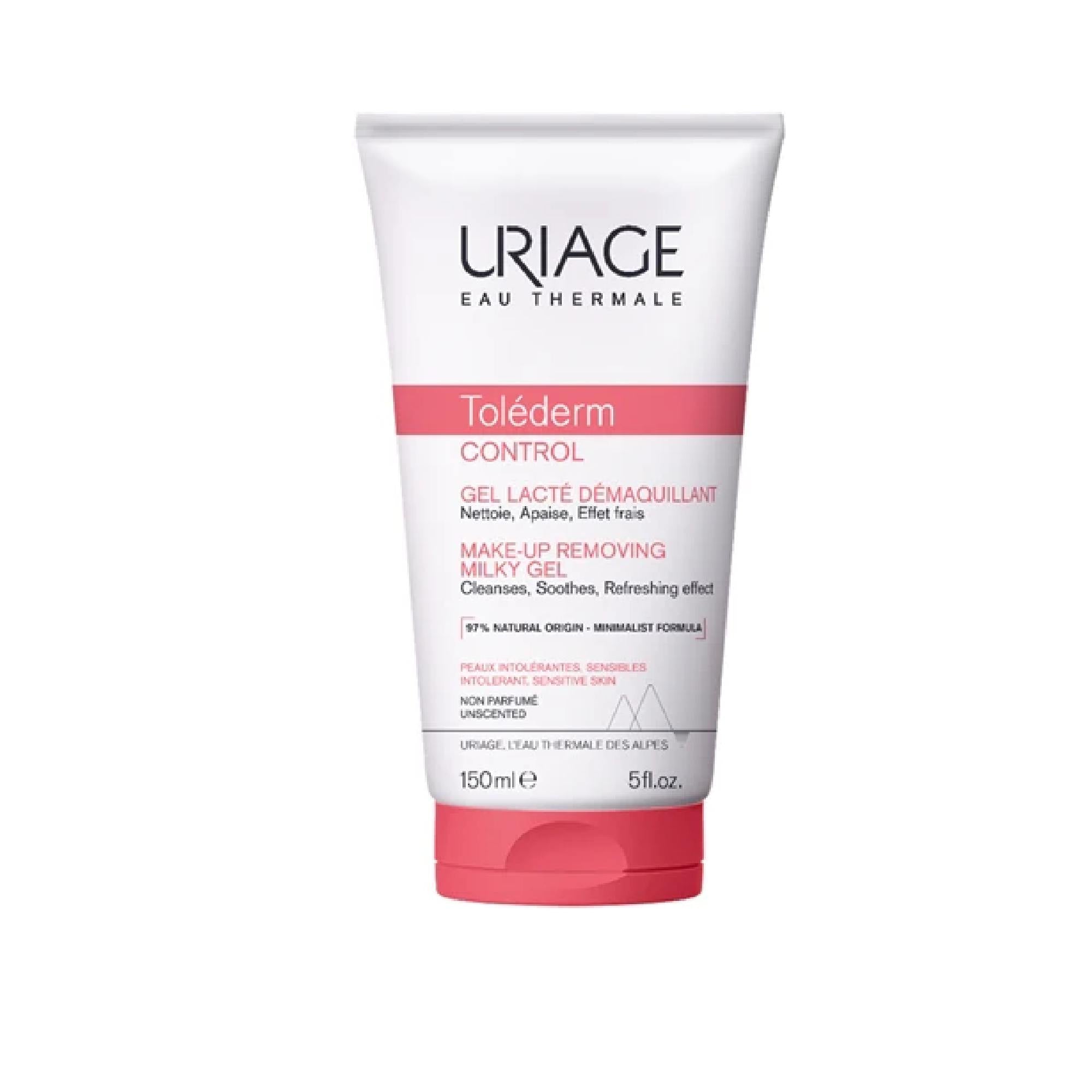 Uriage Toléderm Control Make-Up Removing Milky Gel Gel Makeup Remover And Cleanser