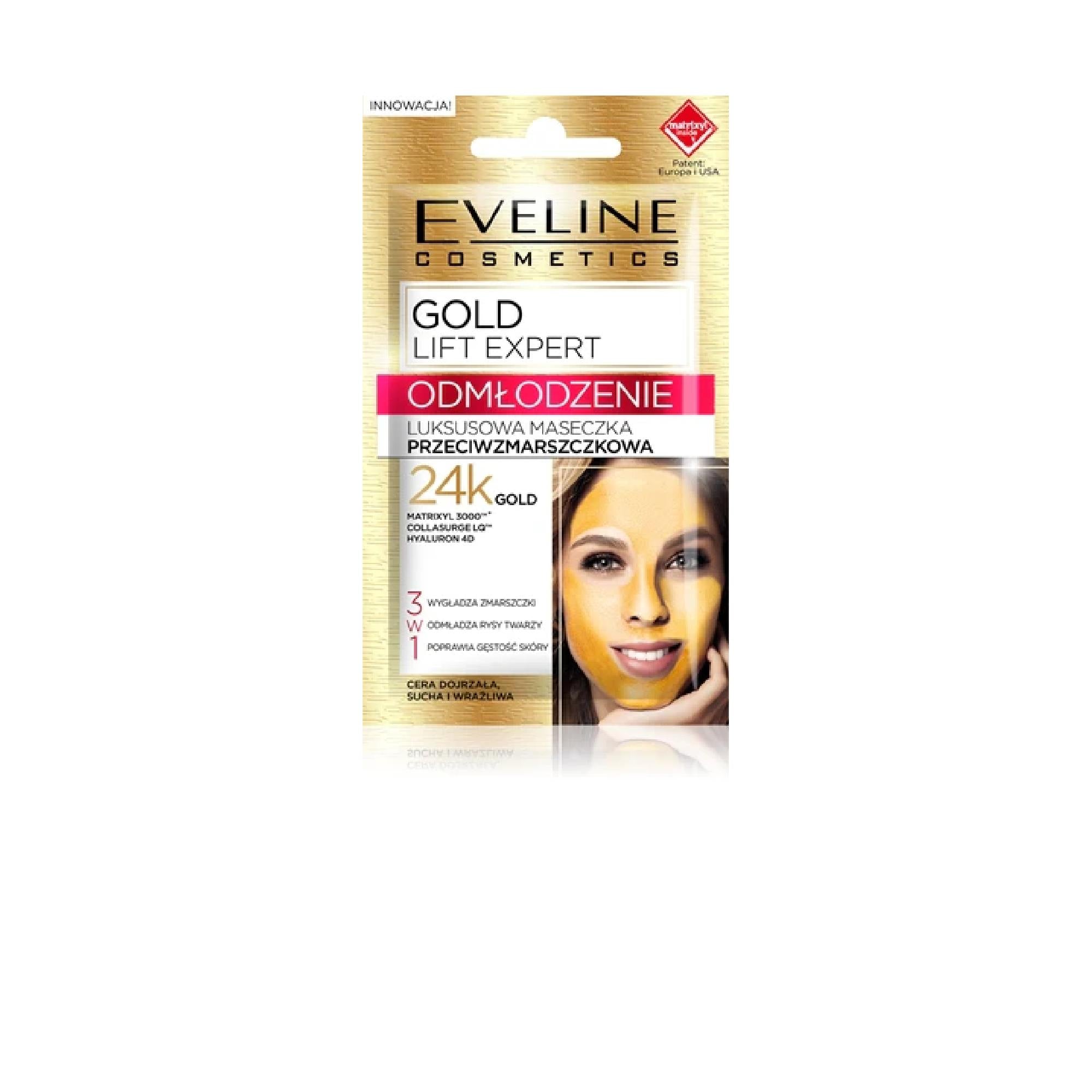 Eveline Cosmetics Gold Lift Expert Rejuvenating Mask 3-In-1
