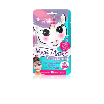 Eveline Cosmetics Magic Mask Cute Unicorn 3D Deep Cleansing Sheet Mask