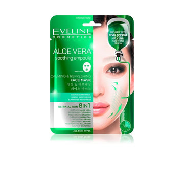 Eveline Cosmetics Sheet Mask Aloe Vera Soothing And Hydrating Mask With Aloe Vera