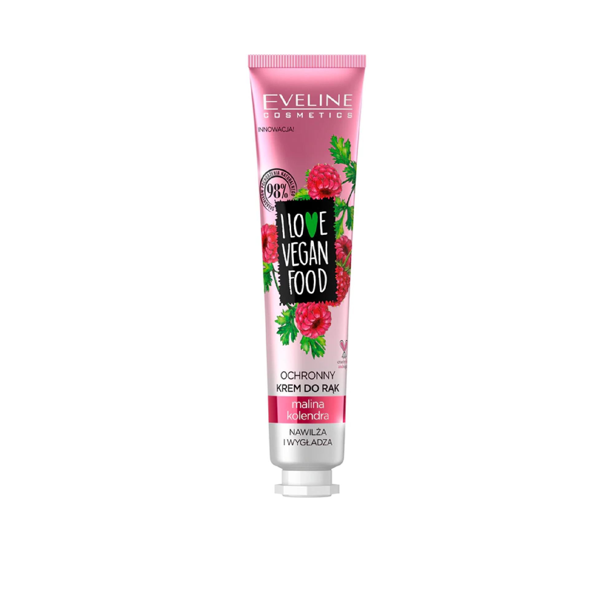 Eveline Cosmetics I Love Vegan Food Moisturising Hand Cream With Raspberry Aroma