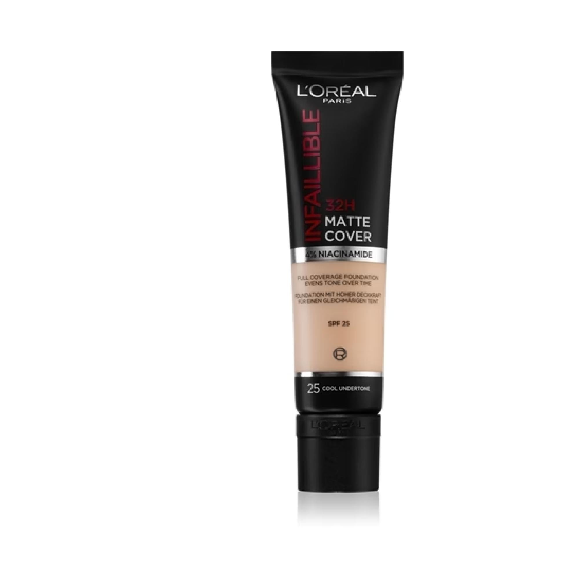 L’Oréal Paris Infallible 32H Matte Cover Long-Lasting Mattifying Foundation Spf 25