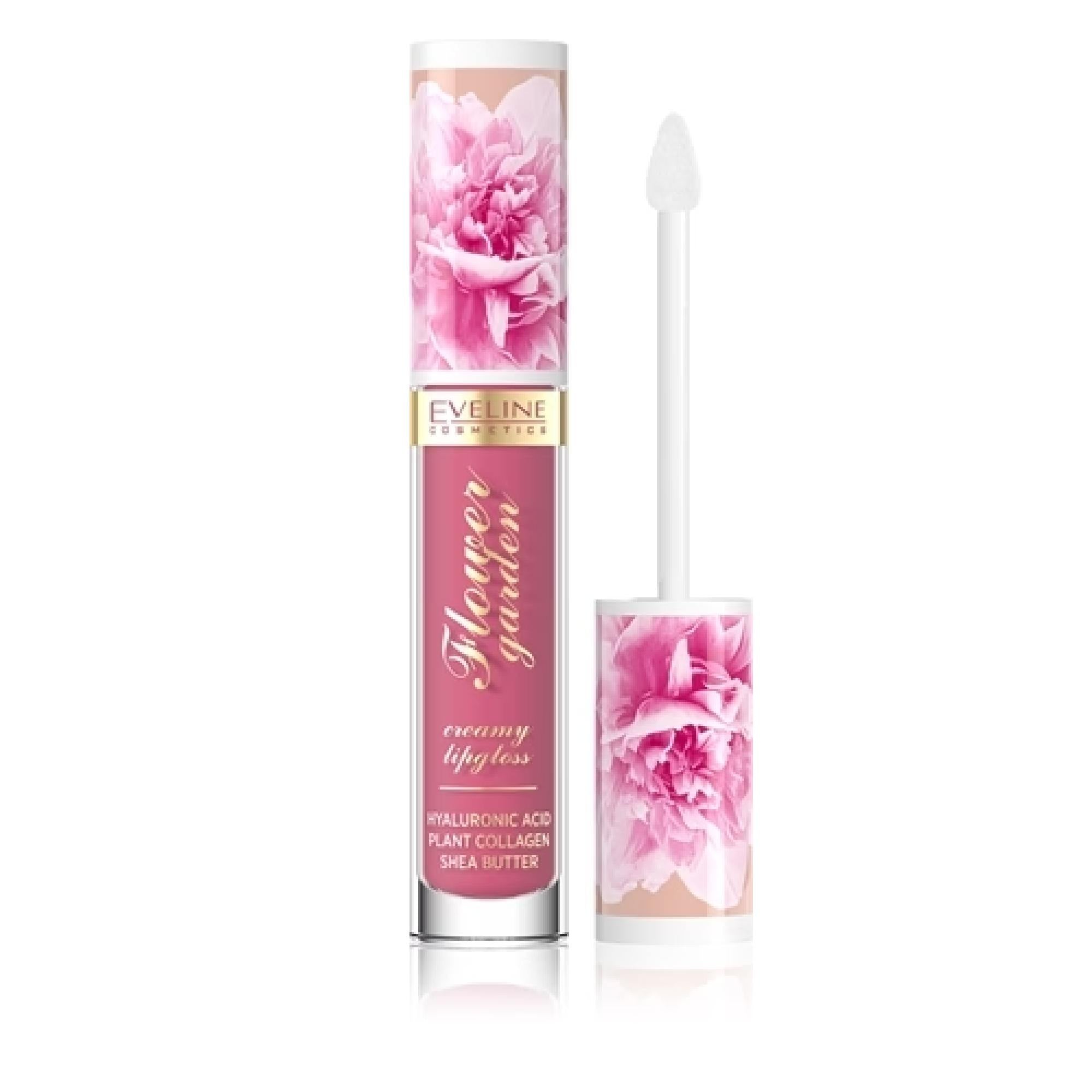 Eveline Cosmetics Flower Garden Creamy Lip Gloss With Hyaluronic Acid