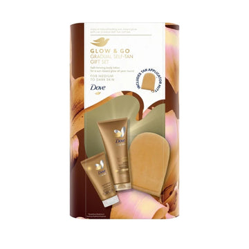 Dove Glow & Go Gradual Self-Tan Gift Set Perfect Tanning Set For Women
