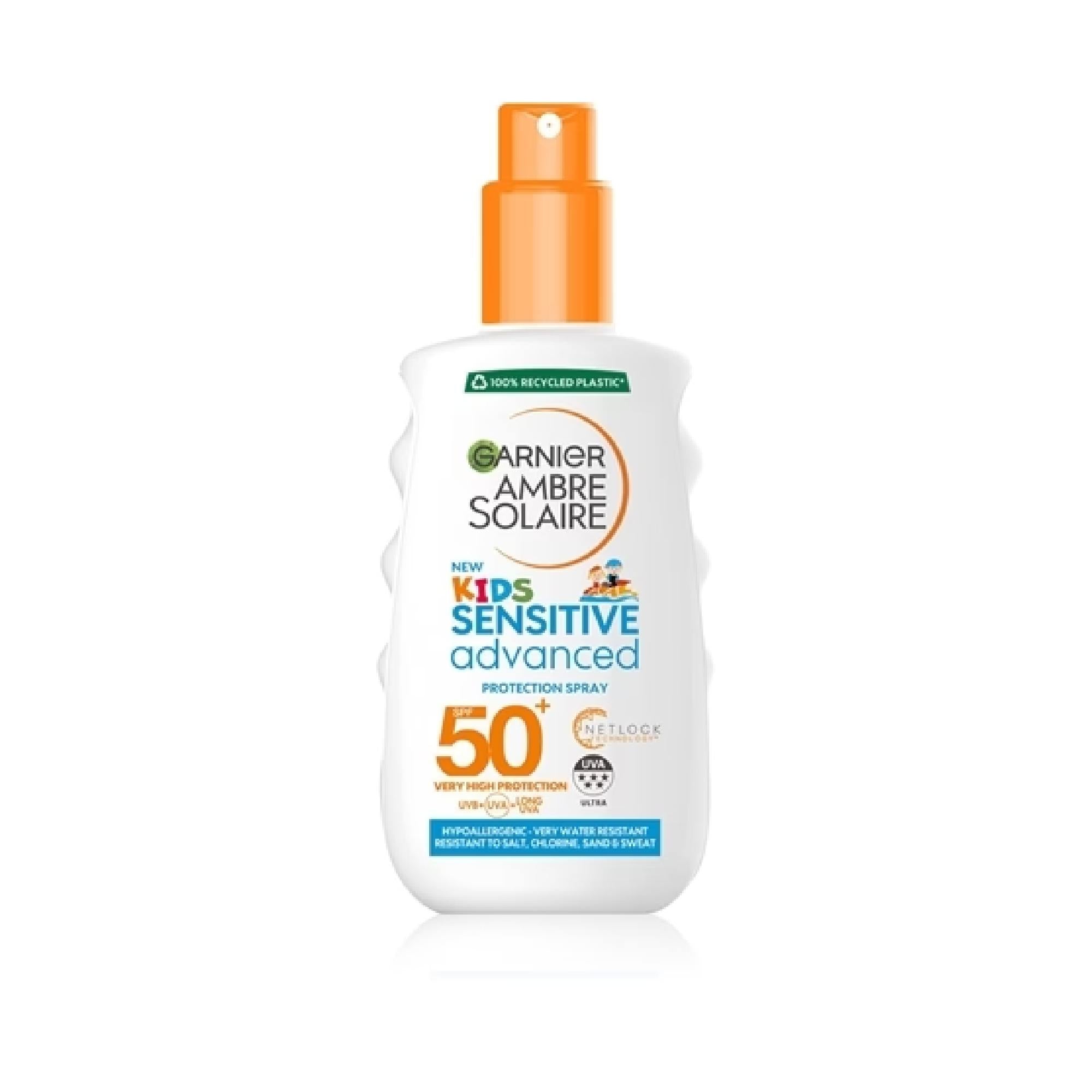 Garnier Ambre Solaire Advanced Sensitive Kids Sunscreen Lotion Spray Spf 50+