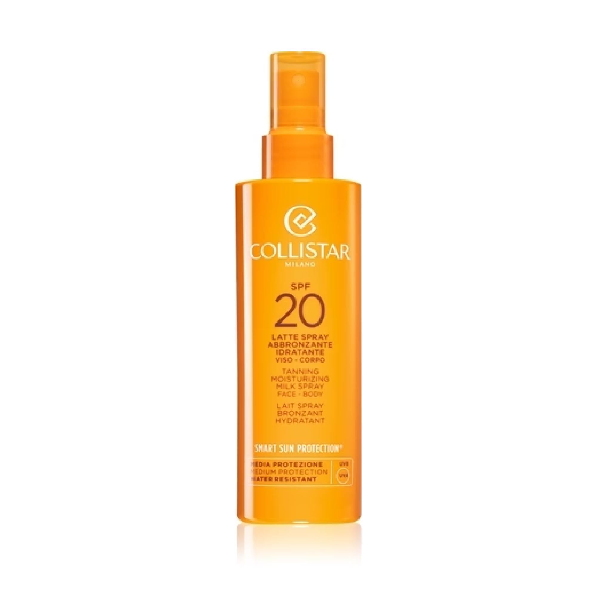 Collistar Smart Sun Protection Tanning Moisturizing Milk Spray Spf 20 Protective Lotion Spray Spf 20