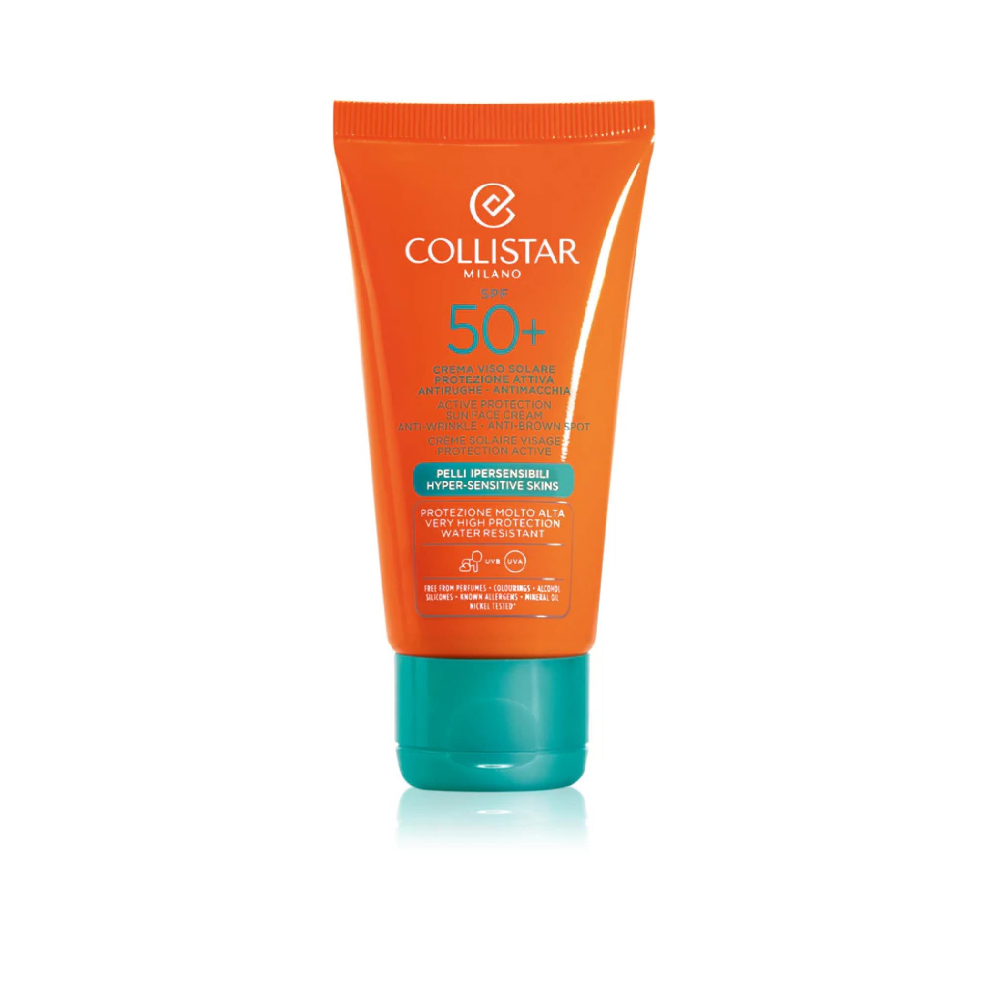 Collistar Special Perfect Tan Active Protection Sun Face Cream Anti-Wrinkle Sunscreen Spf 50+