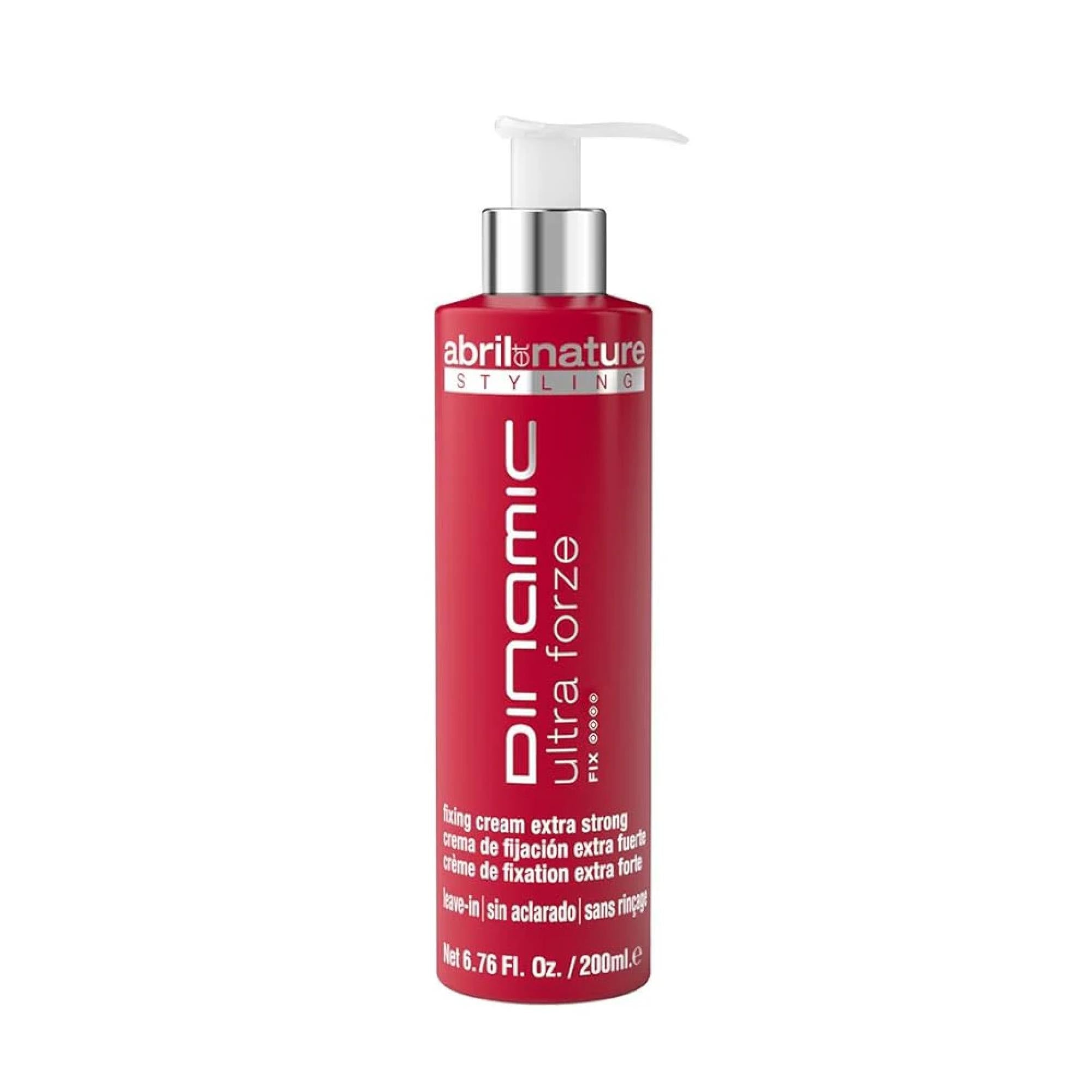 Dinamic Ultra Forze - Styling Cream - 200 ml - For all Hair Types - Extra Strong Styling Control - Hair Treatment with Stem Cells - Anti Frizz - Vegan Product