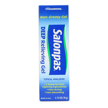 Salonpas Deep Pain Relieving Gel – Topical Analgesic with Menthol & Methyl Salicylate, 3 Tubes