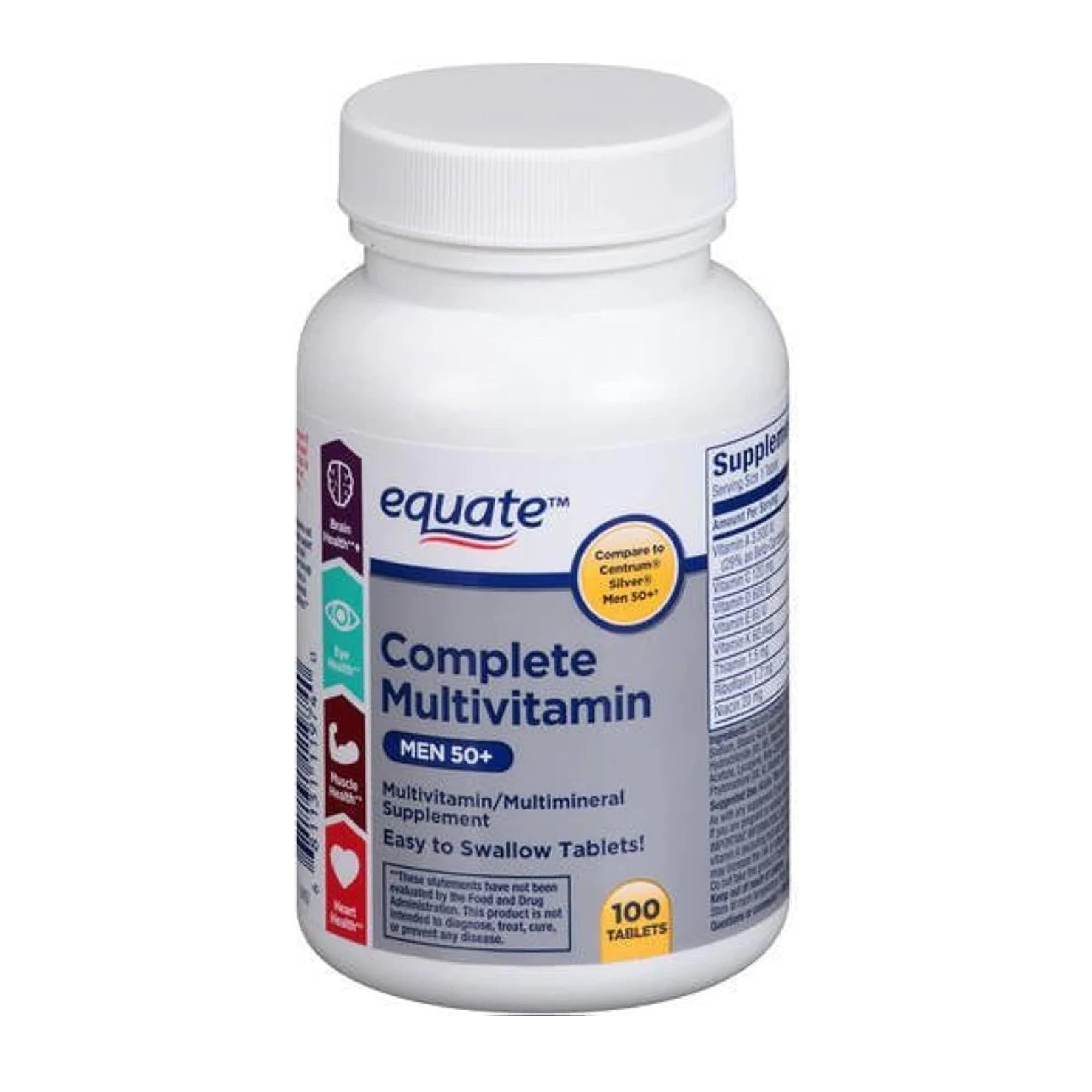 Equate - Complete Multivitamin, Men 50+, 100 Tablets (Compare To Centr
