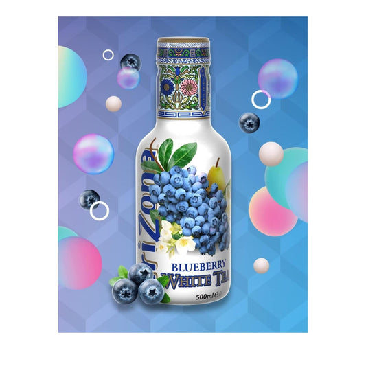 Arizona Blueberry White Tea, 500 Ml, Pack Of 6