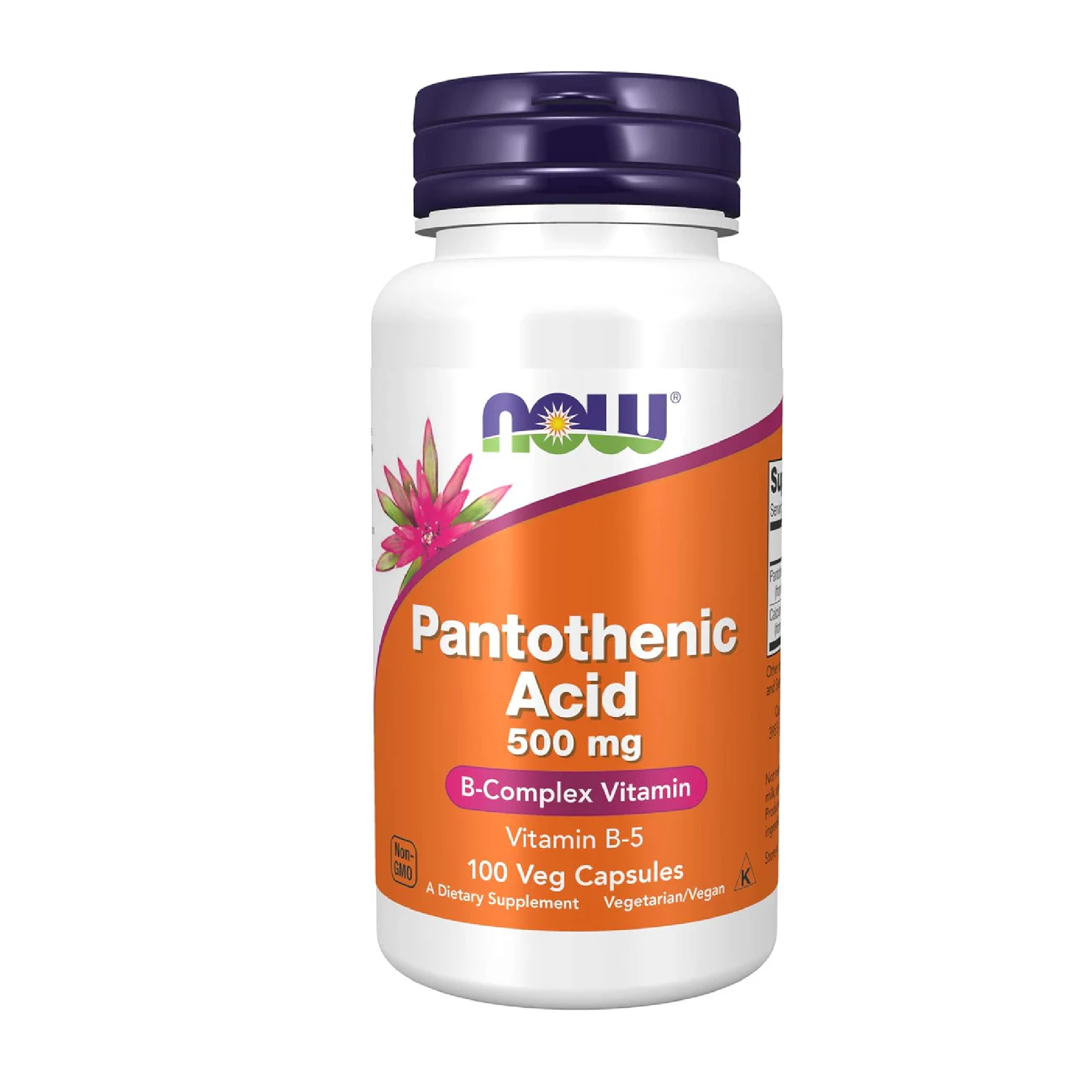 Now Supplements, Pantothenic Acid (Vitamin B-5) 500 Mg, B-Complex Vitamin, 100 Capsules