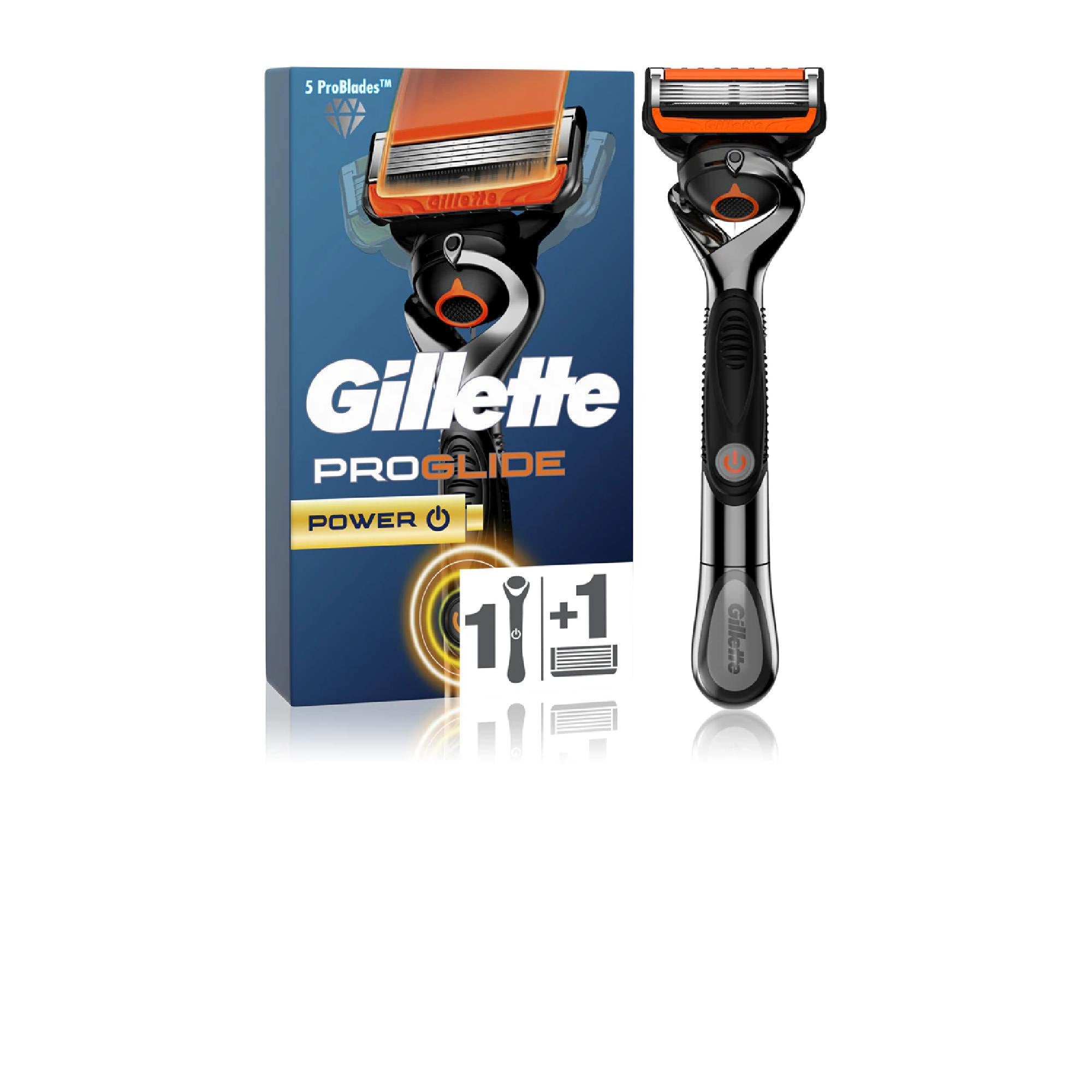 Gillette Proglide Power Battery-Operated Shaver + Replacement Heads