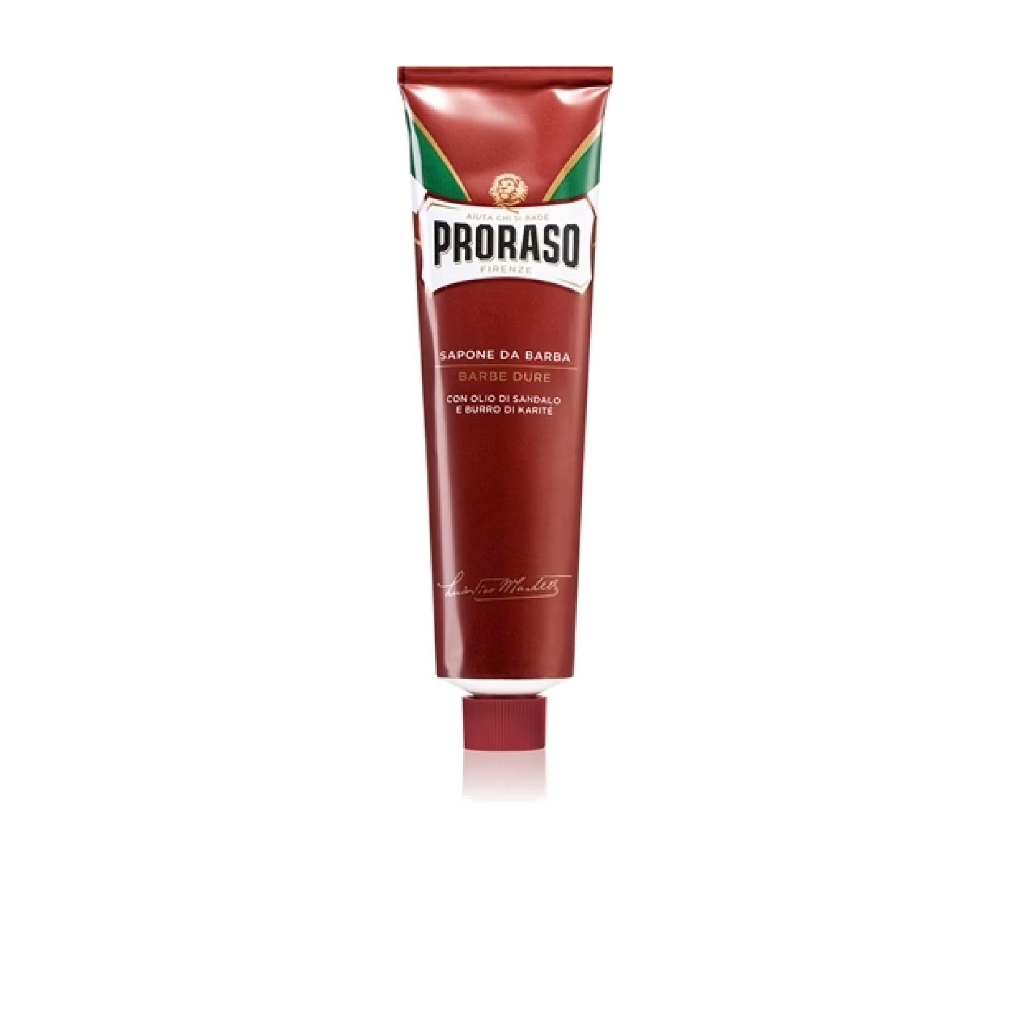 Proraso Red Shaving Soap For Coarse Facial Hair In A Tube