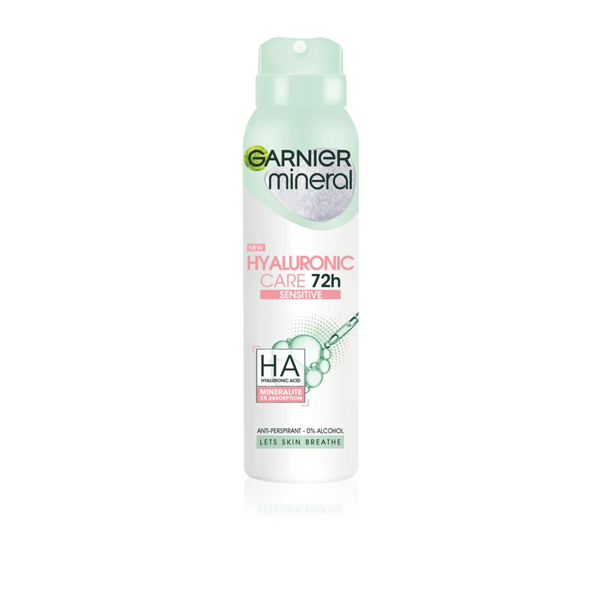 Garnier Mineral Hyaluronic Care Antiperspirant Spray For Sensitive Skin