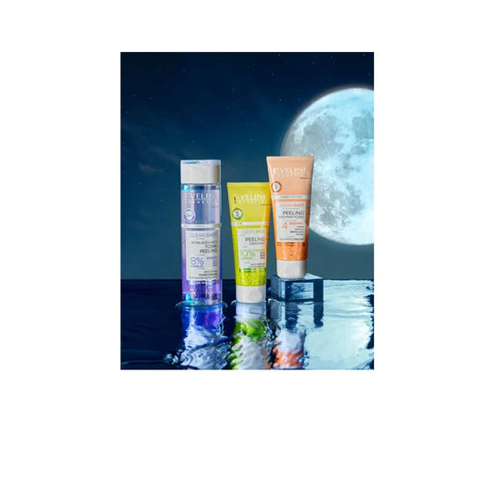 Eveline Cosmetics Clean Shot 10% Complex Of Aha, Bha And Pha Gentle Scrub To Treat Skin Imperfections