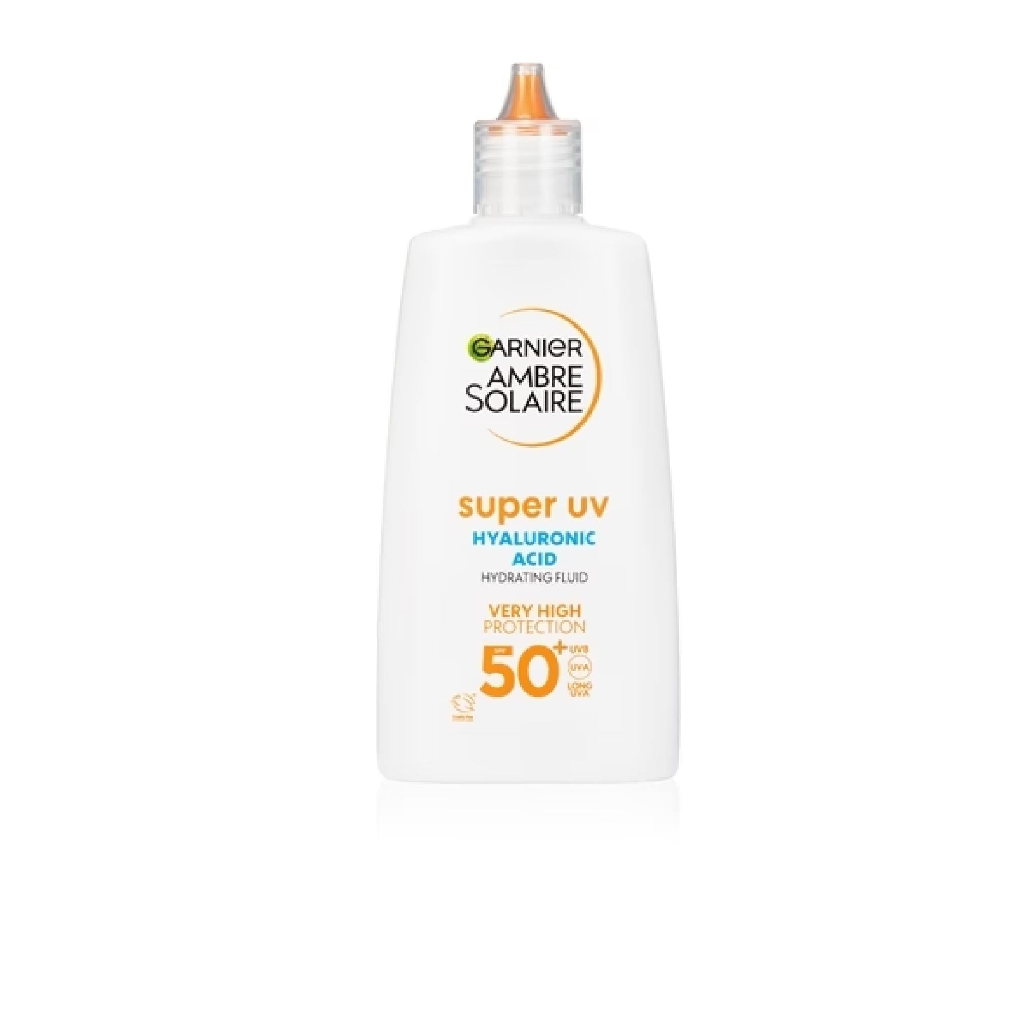 Garnier Ambre Solaire Super Uv Hyaluronic Acid Lightweight Protective Fluid With Moisturising Effect