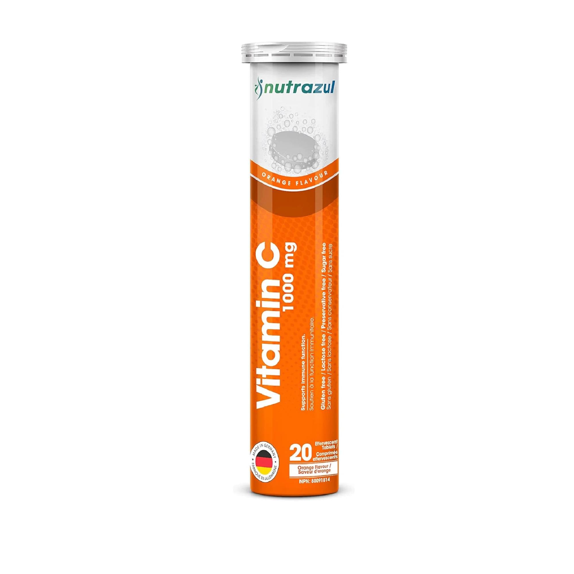Nutrazul Vitamin C 1000Mg Effervescent Tablets- Orange 20S | 20 Days