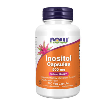 Now Foods Supplements, Inositol 500 Mg, Healthy Membrane Function*, Cellular Health*, 100 Veg Capsules