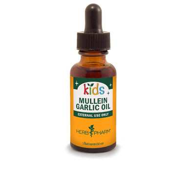 Herb Pharm Kids Mullein and Garlic Oil, 1 Fl Oz, Calendula, Garlic, Mullein, St. John's Wort, Olive Oil