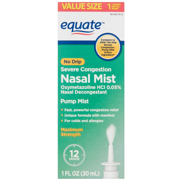 Equate No Drip Severe Congestion Nasal Mist – 1 Fl Oz
