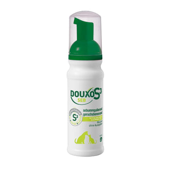 Douxo S3 Seb Mousse, Dog & Cat Dandruff Solution, Soothing Leave-On Cat Mousse, Effective Mousse For Dog Dermatitis, Flaky & Oily Pet Skin, Hypoallergenic Fragrance, Dog Dandruff Mousse, 150Ml