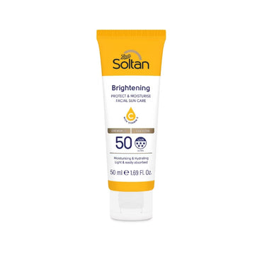 Soltan Brightening Protect & Moisturise Facial Sun Care Spf50 | 50Ml | Advanced Uva & Uvb Protection | Hydrating & Glow-Enhancing Sunscreen
