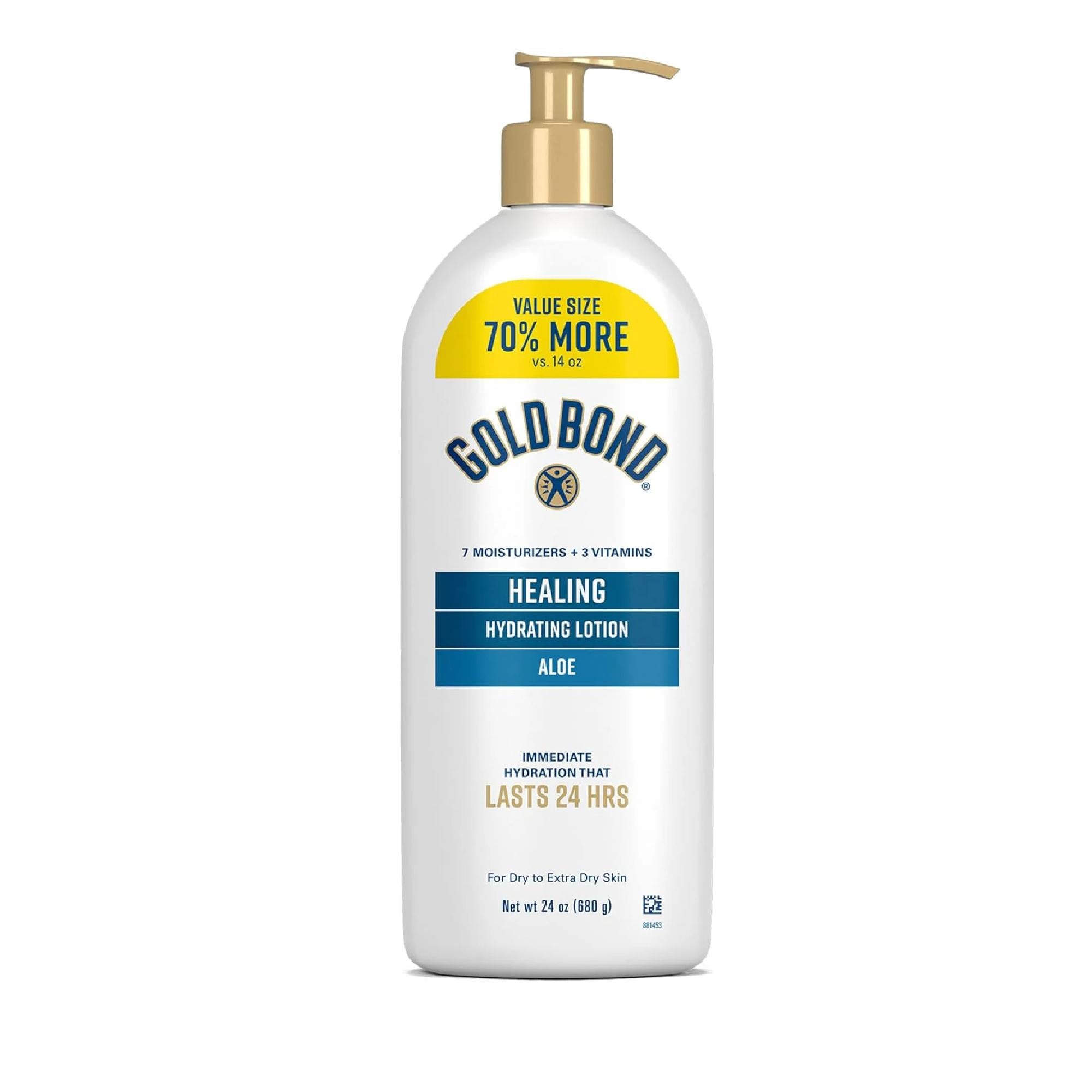 Gold Bond Healing Hydrating Lotion With Aloe Moisturizes, Heals & Smooths Dry Skin, Delivers Immediate 24-Hour Hydration, Value Size, 24 Oz