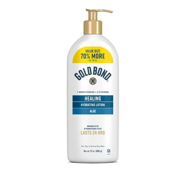 Gold Bond Healing Hydrating Lotion With Aloe Moisturizes, Heals & Smooths Dry Skin, Delivers Immediate 24-Hour Hydration, Value Size, 24 Oz