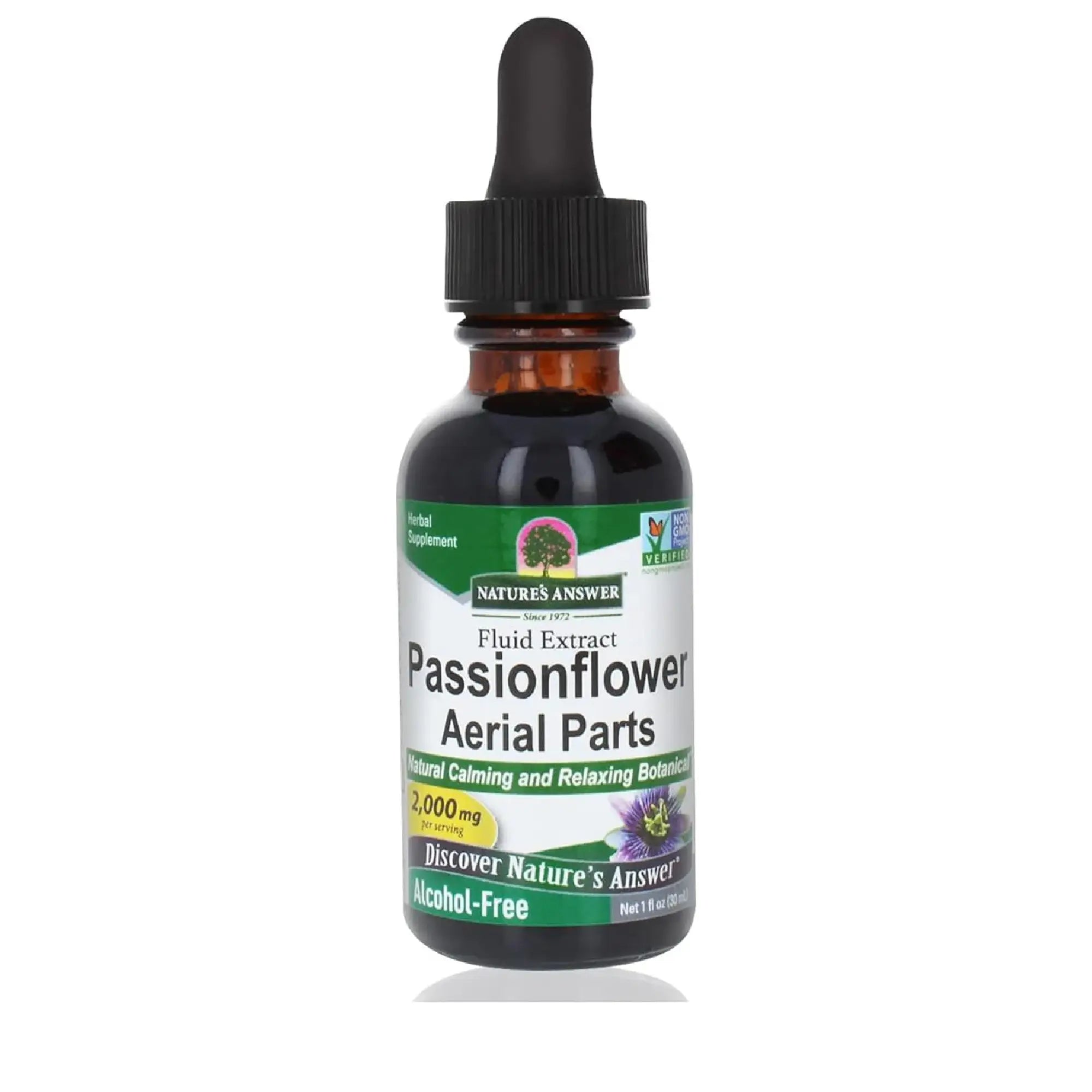 Nature's Answer Passionflower Aerial Parts, Fluid Extract, Alcohol-Free, 2,000 mg, 1 fl oz (30 ml)
