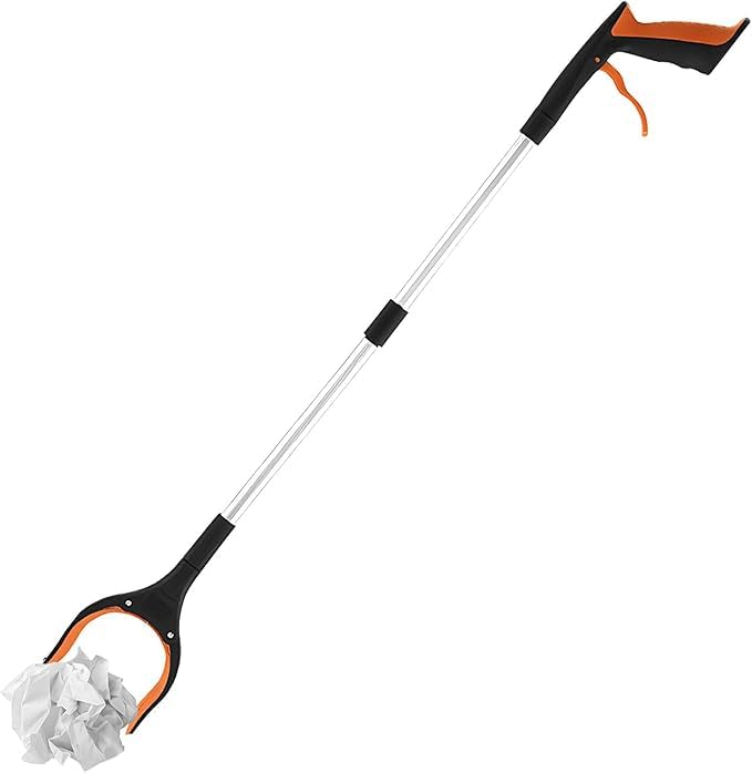 Foldable Grabber Reacher Tool – Lightweight Pickup Tool with 360° Rotating Claw for Seniors, Trash Pickup, and Hard-to-Reach Areas