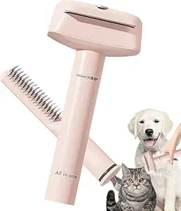 3-in-1 Cat Grooming Kit – Shedding Brush, Slicker Comb & Massage Glove for Short & Long Fur – Undercoat Dematting & Dandruff Removal for Indoor & Outdoor Pets, Travel-Friendly