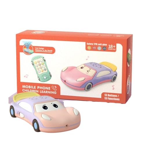 2-in-1 Baby Learning Cell Phone Toy – Colorful Musical Fun for Toddlers, Play Kids Phone for Toddler Boys Girls 18 Months+