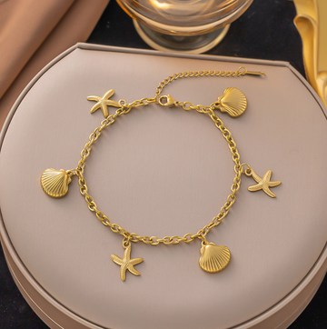 Women’s Stainless Steel Anklet – Retro 18K Gold Plated Figaro & Box Chain Foot Jewelry