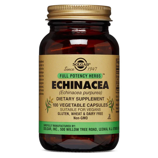 Solgar, Echinacea Full Potency Herbs, 100 Vegetable Capsules