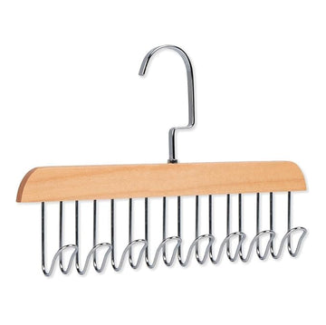 Wooden Hanger with 8 Adjustable Hooks - Perfect for Wardrobe & Cupboard Organization- Pack of 2