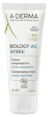 A-Derma Biology Ac Hydra Compensating Cream Ultra-Soothing Organic 40Ml