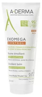 A-Derma Exomega Control Anti-Itching Emollient Balm Eco-Slim Tube 200Ml