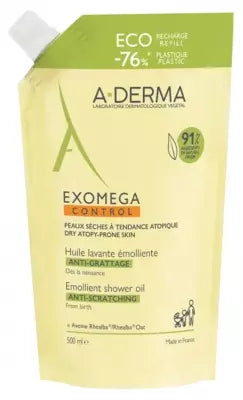 A-Derma Exomega Control Emollient Cleansing Oil Anti-Scratching Refill 500Ml